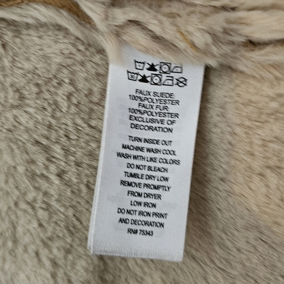 Haute Hippie Boho girls Faux Suede Fur Vest with Pockets Size 4T - Picture 5 of 6